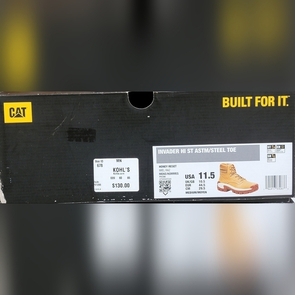 Caterpillar Men's Invader Hi Steel Toe Boots Honey Reset P91286 Size 11.5 New - Picture 9 of 12